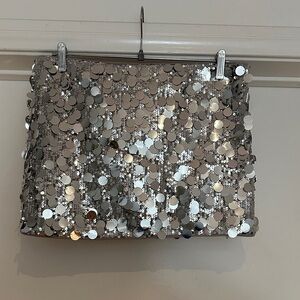 Cider Metallic Sequin Pencil Skirt